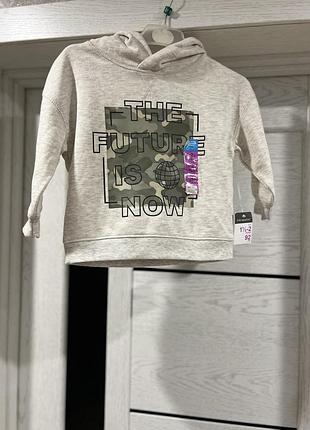 Худі для хлопчиків primark сіре флісове р. 92