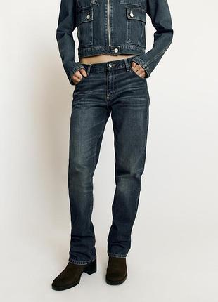 Джинсы trf straight fit со средней посадкой
