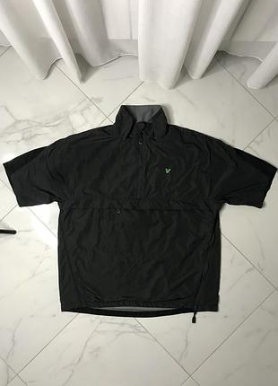 Чоловіча брендова вітровка анорак lyle & scott club оригінал чорна розмір l