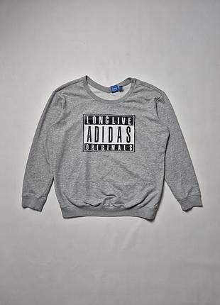 Свитшот adidas originals long live серый женский размер m