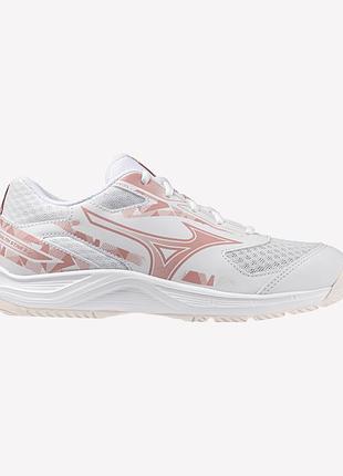 Кросівки для підлітків mizuno stealth star 3 jr білі з рожевим