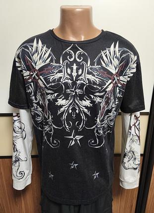 Лонгслів y2k grunge affliction gothic harajuku футболка з довгим рукавом