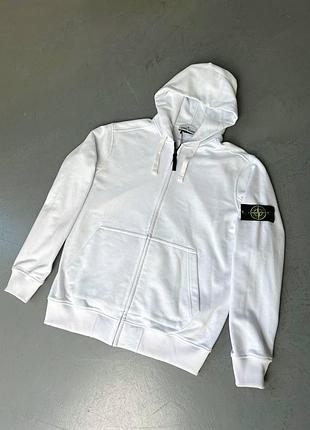 Si зип худи stone island белый