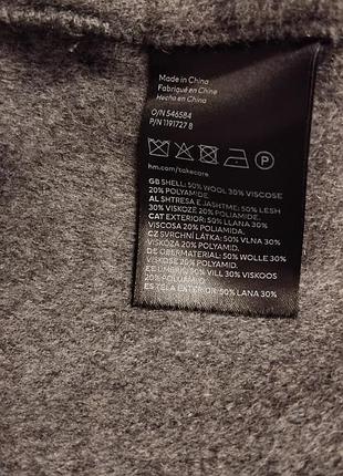 Wool blend h&m пальто 10