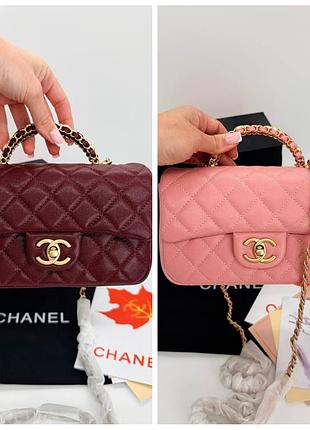 Жіноча сумка преміум classic flap top handle caviar