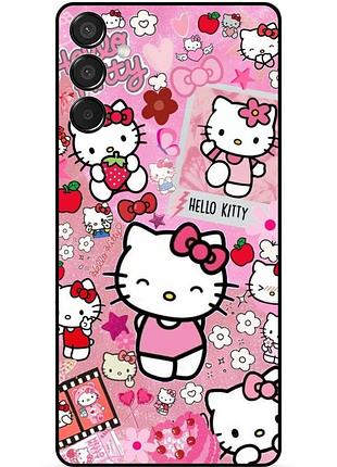 Силиконовый чехол бампер для samsung m15 с рисунком hello kitty хелло китти