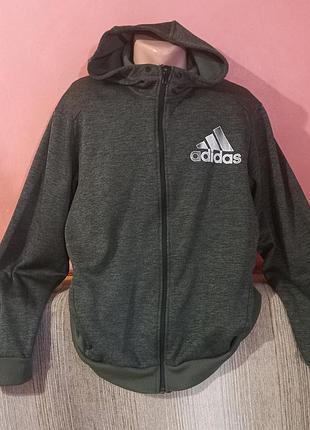 Оригинальное мужское зип-худи adidas (кофта на молнии) с капюшоном, размер xl