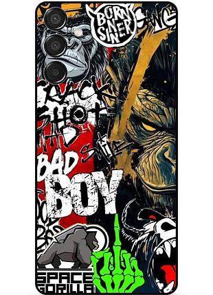 Чохол силіконовий бампер для samsung m15 з малюнком bad boy gorilla