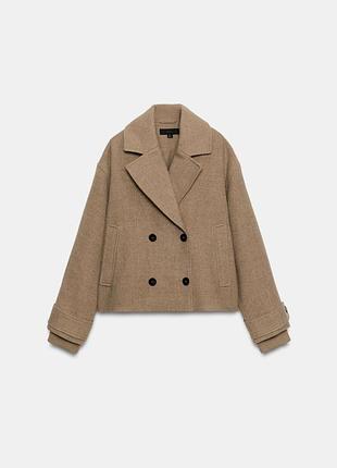 Двубортное короткое пальто soft 2