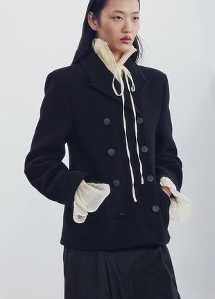 Короткое пальто zw collection с шерстью