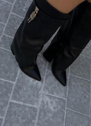 Чоботи чорні/коричневі 👢