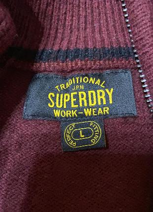 Чоловічий  джемпер із коміром на короткій блискавці superdry 5