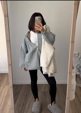 Мохеровий кардиган oversize на блискавці 6