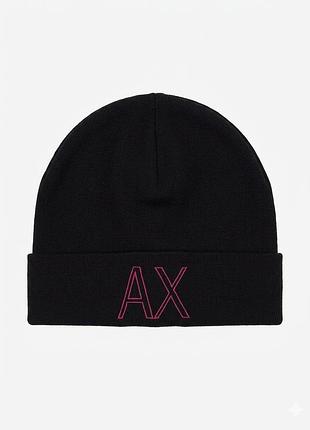 Шапка унісекс armani exchange біні чорна