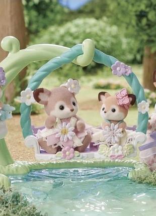 Іграшкові фігурки для дівчинки sylvanian families deer babies - floral swing set 2