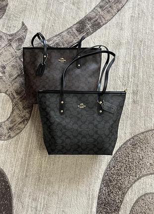Сумка coach city tote bag, жіноча сумка шопер coach city tote bag, шкіряна сумка шопер коуч, женская сумка коач