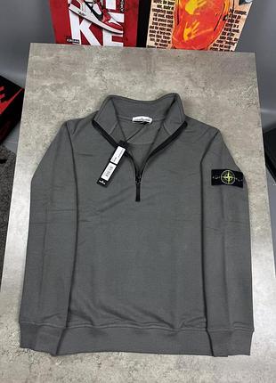 Зіп світшот stone island сірий