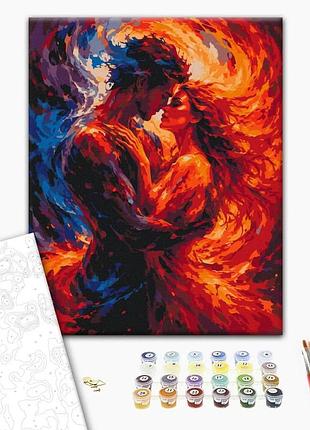 Картина за номерами "полум'яні обійми закоханих" bs54662 40×50 см