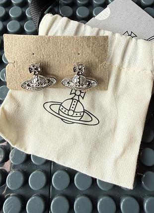 Сережки жіночі vivienne westwood сріблясті