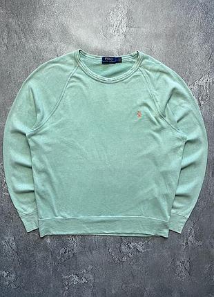 Vintage винтажный свитшот polo ralph lauren поло ральф лаурен big pony size l размер л