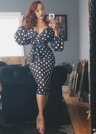 Розпродаж сукня boohoo міді горох 4