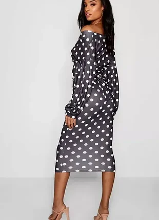 Розпродаж сукня boohoo міді горох 6