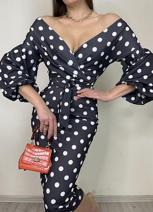 Розпродаж сукня boohoo міді горох 9