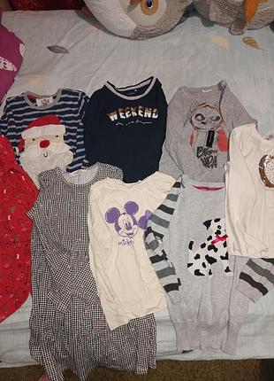 Вещи для девочки для дома. кофта платье 5-7 лет. всё за 250 грн
