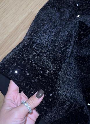 Сукня zara чорна в паєтки 2