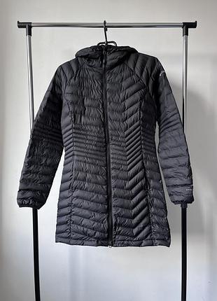 Жіночий пуховик у розмірі s, columbia women black omni-heat reflective powder lite mid hooded down jacket