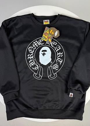 Свитшот chrome hearts x варе logo черный