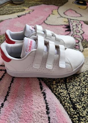 Кеди для дівчинки adidas білі, розмір 35, довжина устілки 23 см