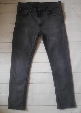 Звужені чоловічі джинси nudie pine gray
