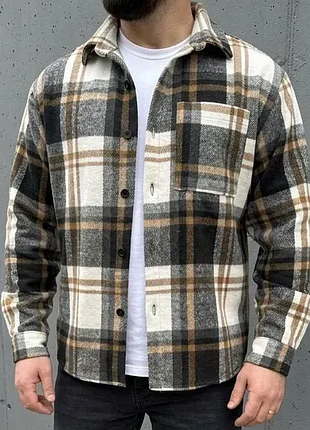 Рубашка мужская байка в клетку m-xxl10 цветов av4909-1062ве