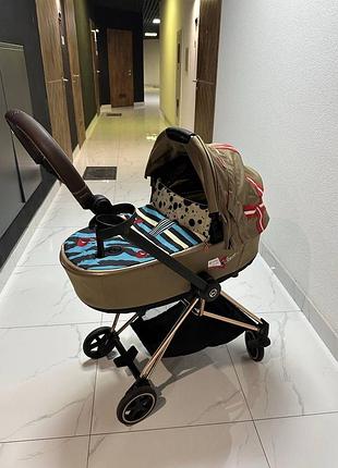 Коляска cybex mios 4.0 2 в 1 leaf green шасі rose gold