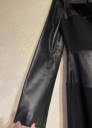 Пальто жіноче max mara чорне шкіряне 2