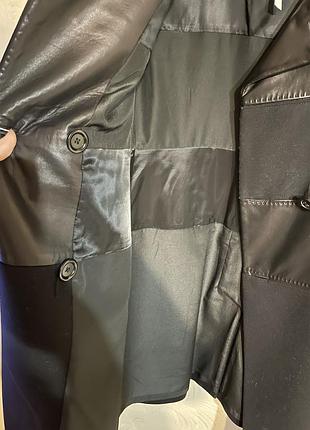 Пальто жіноче max mara чорне шкіряне 5
