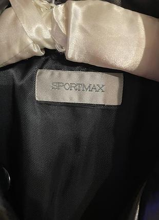 Пальто жіноче max mara чорне шкіряне 4