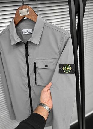 Чоловіча сорочка stone island сіра