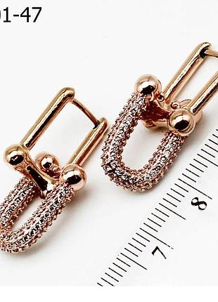 Серьги тиффани из медицинского золота stainless steel, xuping позолоченные
