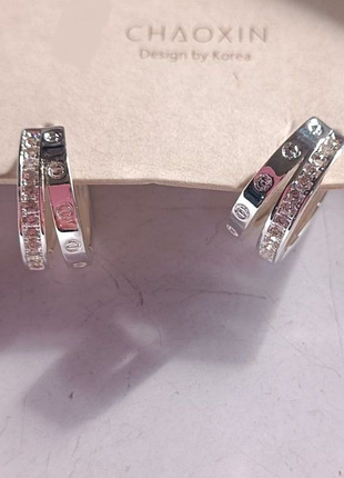 Серьги кольца картье лав из медицинского золота stainless steel