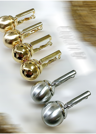 Сережки з великими кульками з медичного золота stainless steel матове золото