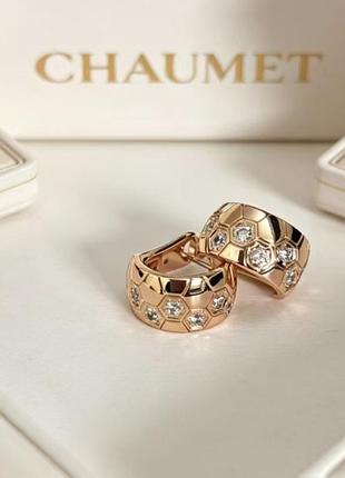 Сережки chaumet з медичної сталі stainless steel