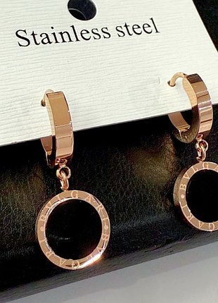 Сережки булгарі з медичної сталі stainless steel