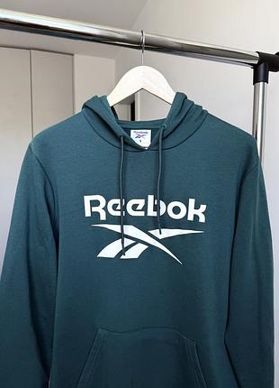 Худі чоловіче reebok зелене з логотипом 2