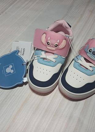 Кросівки дитячі disney lilo & stitch з led підсвіткою рожеві/блакитні/білі