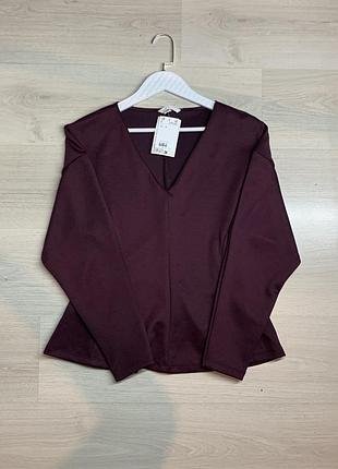 Жіночий новий светр h&m m / ua 46–48, з переробленого поліестеру, новий з бірками, легкий трикотаж, базовий джемпер