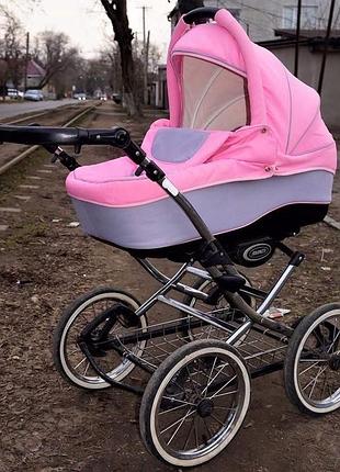 Коляска 2 в 1 класична з великими колесами