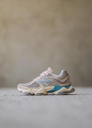 Женские бежевые кроссовки new balance 9060 ivory cream pink sand х нью беланс 36