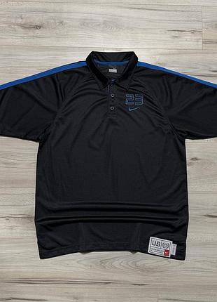Черная редкая футболка поло найк джордан nike united ballers all-world league jordan 23, факт xl, оригинал